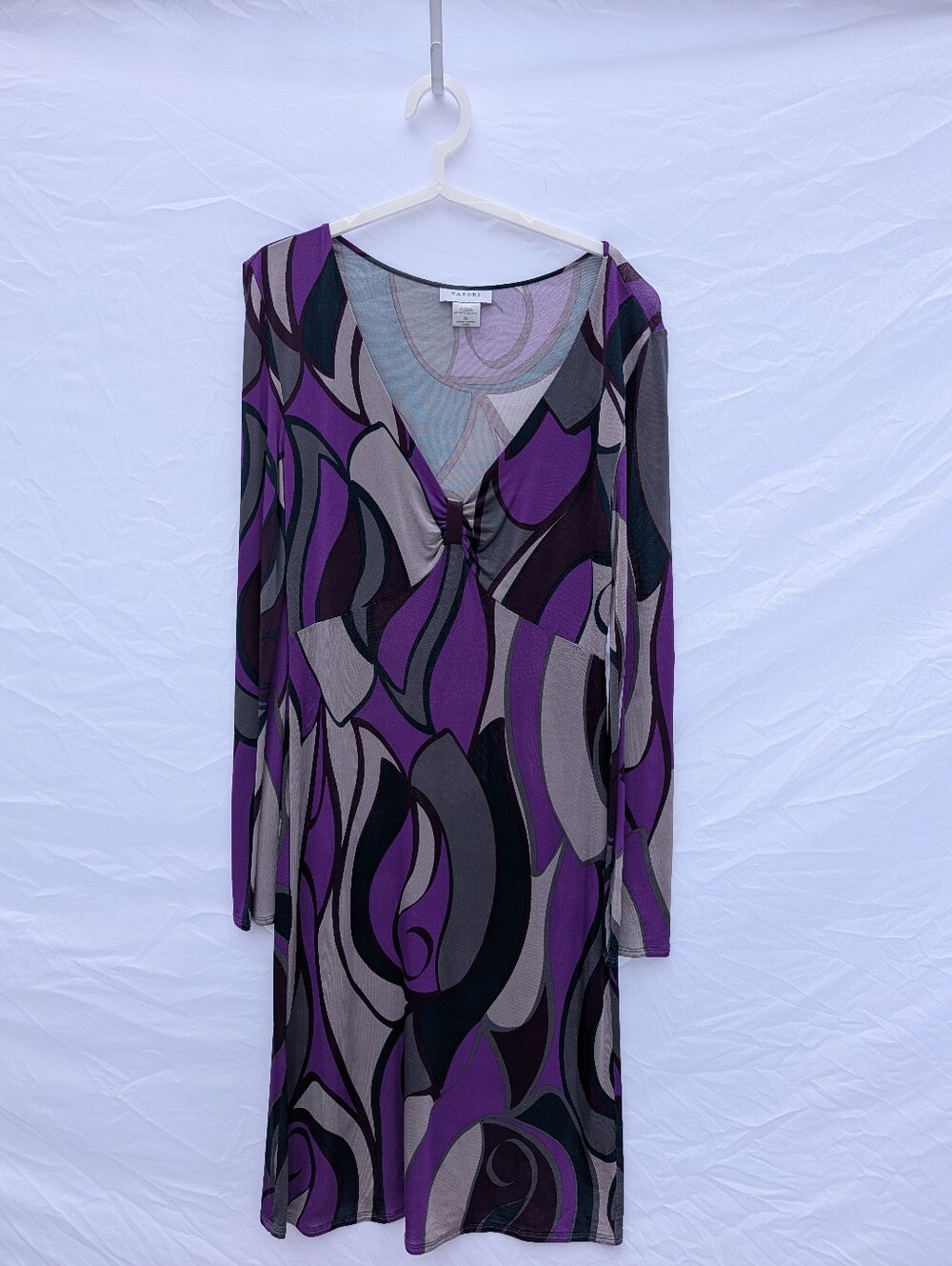 Natori Y2K Style Long Sleeve Dress